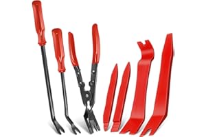 XBVV 7 Pcs Clip Remover Tool, Clip Pliers Set Fastener Remover, Car Removal Tool Set with Storage Bag, Auto Trim Removal Kit for Door Panel Dashboard Repair Kit