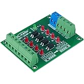 Optocoupler Isolation Module, 4 Channel 3.3V to 24V Optocoupler Isolator, PLC Signal Converter Board Signal Converter Board