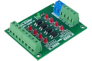 DONGKER Convertitore Segnale Plc Modulo,Convertitore Tensione Livello Segnale Isolatore Accoppiatore Ottico 4 Bit(3.3V to 24V)