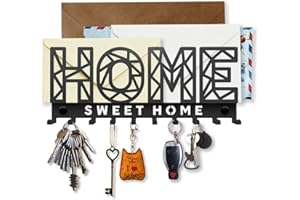 SirHoldeer Porta Lettere da Muro per Casa Moderno, Portachiavi da Parete Home Sweet Home, Appendichiavi da Muro Ingresso, Appendiabiti da Parete Design, Attaccapanni da Muro, Idee Regalo per la Casa