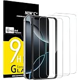 NEW'C 3 Pieces, Screen Protector for iPhone 17 Pro Max, iPhone 16 Pro Max (6.9 inches), Tempered Glass with Easy Installation
