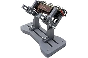 BRIGHTSTONE FORGE Model Train Servicing and Repair Stand. Adjustable. Gauge/Scale HO, OO, TT, N, Locomotive Maintenance Cradle (Grey)