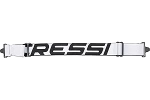 Cressi Original Textile Mask Strap for Scuba Snorkeling Mask Group E White/Black - Cinturino Originale per Maschere Sub e Snorkeling, Bianco/Nero, Taglia Unica Unisex