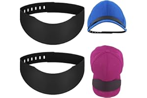 NQEUEPN 2pcs Hat Bill Bender, Perfect Hat Curving Band Hat Brim Shaper for Fitted Hats Hats Shape Keeper Easy Hat Curver Tool with 9 Curve Options for Baseball Caps, Easy to Shape (Black)