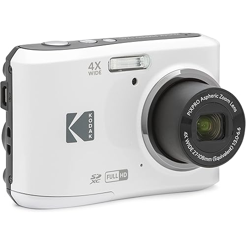 KODAK PIXPRO FZ45-WH 16MP Digital Camera 4X Optical Zoom 27mm Wide Angle 1080P Full HD Video 2.7\