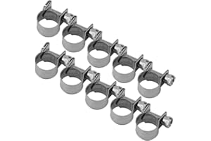 TOPINCN Fascette acciaio inox heavy duty T-Bolt mini linea di carburante clip tubo 6mm-20mm dimensioni opzionali per impianto idraulico 10 pz/set (11-13 mm)