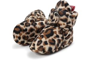 EDOTON Stivali Invernali per Neonato Unisex Fondo Morbido Antiscivolo Stivali da Neve Bambino Cotone Piatto Pelliccia Calzino Bootie Regolabile