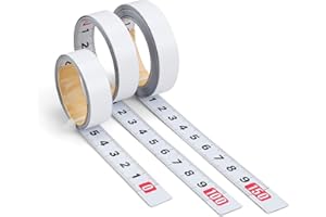 CBLDF 3 Stück Selbstklebendes Maßband, Massband Selbstklebend, Metrisches Metallmaßband Selbstklebend, Selbstklebendes Design, Geeignet für Werkbänke und Maschinen (Vorne, Hinten, Mitte)