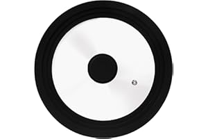 Zanetti, Couvercle universel, couvercle en verre pour casseroles et poêles, bord en silicone résistant à la chaleur, convient aux diamètres 22 cm, 24 cm, 26 cm