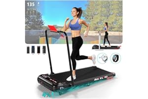 BLACK LORD Walking Pad Treadmill with 4% Incline, 4 in 1 Under Desk Treadmills for Home with Shock Absorbers LED Display Bluetooth Remote Control, 3.0HP, Max. 11/15 KMPH, Portable