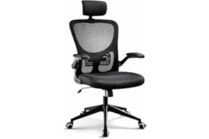 Jardin202 Silla Escritorio Ergonómica Lum – Silla Oficina Ajustable y Reclinable con Soporte Lumbar, Reposacabezas Regulable, Reposabrazos (Negra)