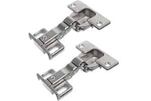 Reliapart Genuine Hettich Integrated Fridge Freezer Cabinet Door Hinge, 35 mm Cup with 3 mm Distance Plate for 13 to 18 mm Overlays, 4 Hole, 15 kg Load, ET 582-72134 Replacement (2 Hinges)