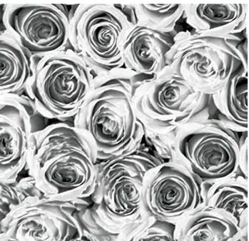 Klebefolie - Möbelfolie Rosen grau weiss Selbstklebefolie 45 cm x 200 cm moderne Selbstklebefolie Folie Dekorfolie mit Blumen