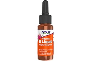 Now Foods, Vitamin E Liquid, D-Alpha-Tocophérol de Soja, Haute Dosé, 30ml, Végétalien, Sans Gluten, Végétarien, Sans OGM