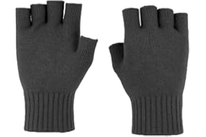 CLASSE77 - Guanti mezze dita in Lana al 70% e Cashmere al 30% - Uomo - Artigianale - Made in Italy