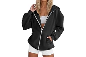 YINGUO Hoodies For Women UK Winter Jackets Oversized Hoodie Zip Up Longline Sweatshirts Trendy Casual Loose Long Sleeve Crewneck Pullover Comfy Fall Cloth Fashion Ladies Outfit