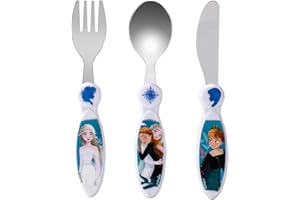 ZAWADI GLOBAL Frozen 2 - Cubertería infantil (3 piezas, cuchillo, tenedor y cuchara)