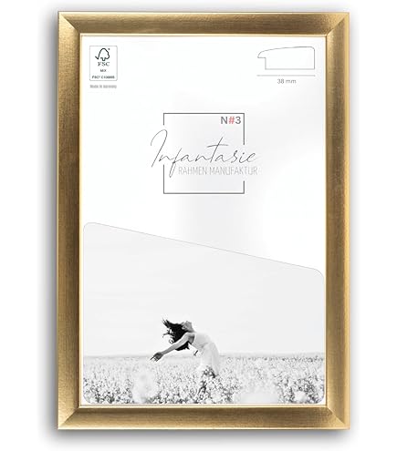 CLAMARO 'Neo Collage' Bilderrahmen 60x100 Handgefertigt Nach Maß | Weiss Matt | MDF-Holz Design Holzbilderrahmen Inkl. Acrylglas Und Metall Aufhänger (Querformat & Hochformat - View #5
