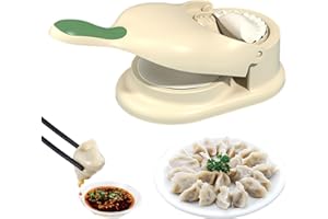 RIANPESN Machine à boulettes 2 en 1, machine à boulettes automatique domestique 2023, presse à pâte manuelle Empanada Maker, moule à envelopper la peau des boulettes, artefact de fabrication de boulettes