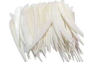 JIEXI HWYP Archery Fletches 5" turkey Feather Drop Shape Pack of 100
