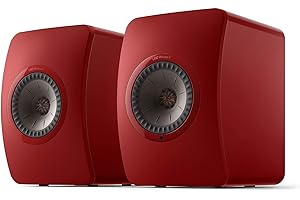 KEF LS50 Wireless II - Active wireless stereo speaker system (Crimson Red) | HDMI | Airplay 2 | Bluetooth | Spotify | Tidal
