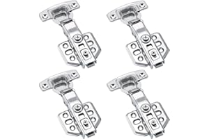 ANCHAK Juego de 4 Bisagras de Cazoleta Invisibles Clipable Soft Close Bisagras de Acero Inoxidable para Puertas de Muebles