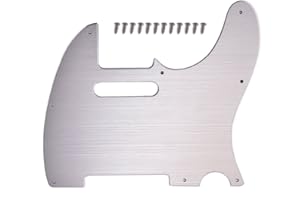 Alnicov Battipenna per chitarra, battipenna per chitarra in metallo a 8 fori Piastra in alluminio per chitarra Telecaster Tele TL Style Silver