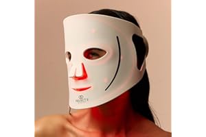 LumaLux Face | Masque facial à lumière LED Pro par Project E Beauty | 800 LED | 7 + 2 couleurs 460 nm ~ 1072 nm | Masque facial LED haute puissance rouge + infrarouge + infrarouge profond