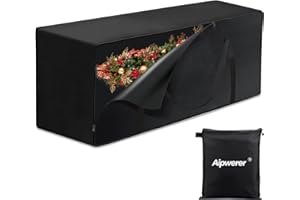Aipwerer Sac de Rangement pour Sapin de NoëL, Sac pour Sapin Artificiel, Oxford 600d Sac de Rangement pour Sapin de Noël Artificiel, Boules de NoëL, Decoration Noel (Noir, 200x60x75cm)