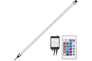 GreenSun Aquarium Light,Submersible Fish Tank Lights with Remote,12V 45 LEDs 5050SMD Underwater Strip Light for Fish Tank, RGB 78cm/30.7 Inches