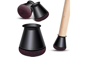 CNMTCCO Stuhlbeinkappen, 24 Stück Stuhlbeinschoner, Filzgleiter für Stühle geeignet für gerade und schräge Stuhlbeine, Verhindert Kratzer auf dem Boden und reduziert den Lärm (13-20mm Orbicular)