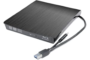 VALLEY OF THE SUN 2-in-1 USB-C External Blu-ray Writer Player, for HP Dell Lenovo Asus Acer MSI Alienware Apple iMac Gaming Laptop PC, Portable 6X 3D BD-RE DL 50GB 100GB 8X DVD+-R/RW Recorder Optical Drive