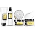Snail Mucin Skin Care Sets & Kits, Snail Skincare Sets, Korean Skincare Gift Set for Teenage Girls, Pamper Sets for Women Gifts, Facial Kit with Cleanser,Serum,Eye Patches,Moisturizers, 4PCS