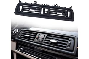 CVERY Car Front Console Grill Dash AC Air Vent for BMW F10 F11 F18 5 Series,Console Center ABS Air Vent Panel Replacement Parts