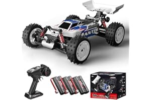 Teeggi S911 PRO 1:16 zdalnie sterowany samochód, 70 km/h RC samochód wyścigowy z dużą prędkością, 2,4 GHz, bezszczotkowy silnik 4WD Off Road Race Buggy dla dorosłych, 3 baterie (niebieski)