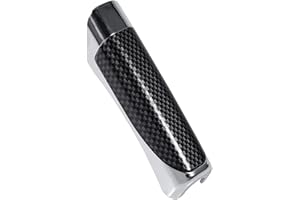 TKSE Car Hand Brake Cover,Universal Handbrake Decorative Cap,Carbon Fiber Style Car Hand Brake Cover Protector Decoration Cover,Auto Grip Handbrake Cover Compatible with Most Vehicle(130x34x25mm)