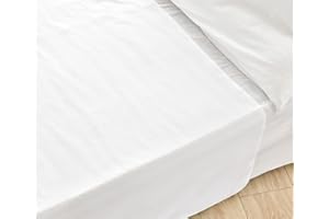 NatureMark Basic prześcieradło – miękkie i łatwe w pielęgnacji prześcieradło ze 100% bawełny, bez gumowego ściągacza, wiele rozmiarów i kolorów, wymiary: 180 x 275 cm, białe
