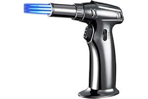 Cetoon 3-Flame Butane Blow Torch for Cooking | 1300°C High Temperature Kitchen Blow Torch with Safety Lock & Burn-Free Design | Ideal for Cooking, BBQ, Baking, Brulee, Creme, DIY Soldering(Butane Not