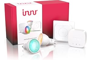 Innr Starter Kit Colour Spot - Bridge, 2X GU10 Smart LED Spot Colour & Remote Control, Zigbee RGBW light, white & colour, complete set, SK 230 C-2 UK