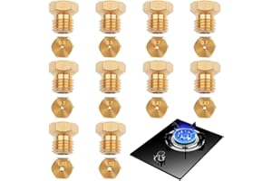 NGUIT 10 piezas de rociador de gas butano universal kit de conversión inyector de gas rociador botella para estufa de gas de quemador de propano GLP botella rociador quemador 0,5 mm*2 0,7 mm*4 0,87 mm*2