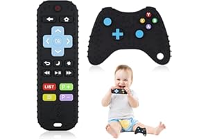 YOURKAY 2 Pezzi Telecomando Giocattolo per Neonati, Massaggia Gengive Neonati, Telecomando Bambini, Giochi per Dentizione Neonati, Prodotti per Bambini Telecomando Neonato 3-6 - 9 Mesi