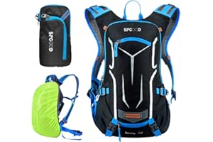 SPGOOD Zaino bici 20L/25L/30L Impermeabile Traspirante per Uomo e Donna con Parapioggia Copricasco Zaino Moto Zaino Sportivo per Ciclismo Escursionismo Campeggio MTB