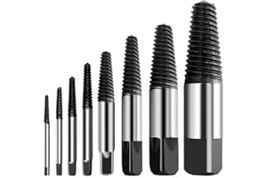 DIYARTS Extracteur de Vis Cassé Extracteur de Vis Multi-éclaté Kit Dureté en Acier Inoxydable Extracteur de Boulon de Vis Cassé Facile à Décoller Convient pour Enlever des Vis Endommagées (8pcs)