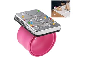 CAISYE Braccialetto Porta Spille Magnetico in Silicone - Pratico e Sicuro, Puntaspilli Magnetici da Cucito per DIY Cucito, Cuscino per Pin Magnetico, Portaspilli per Braccialetto Magnetico Supporto (Rosa)