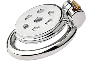 Platt bur i rostfritt stål med hjärtformade hål, bärbar skyddsbur för män-RDMZ78 (45mm)