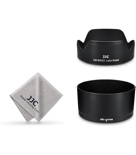 Pare-Soleil Canon EW-53 + Chiffon Microfibre - Compatible EF-M 15-45mm Et RF-S 18-45mm