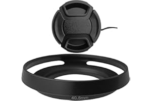 HUIPUXIANG Parasol de lente de 40,5 mm + tapa de lente para Sony E PZ 16-50 mm f/3,5-5,6 OSS en Sony Alpha ZV-E10 ZV-1F ZV1F A6600 A6500 A6400 A6300 A6100 A6000 A510000 A510 A510 A510 50000 50