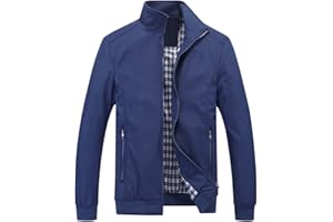 SONNENA Blouson Hommes Léger été Vestes Casual Coupe-Vent Transition Bomber Blouson