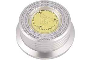 Vbestlife Zacisk stabilizatora rejestru płyty obrotowej poziomu bańki 50 / 60Hz płyta z poziomem bańki do odtwarzacza płyt winylowych LP (srebrny)