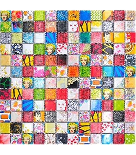 Mosaïque Pâte de Verre Translucide Litchi Blanc 1 × 1 cm